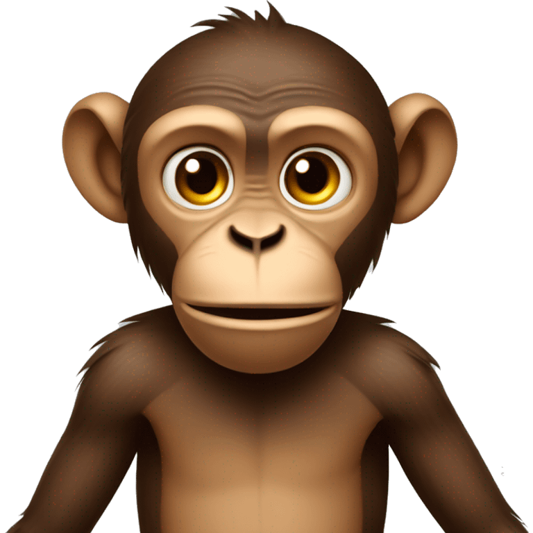 brown monkey with confused arms emoji