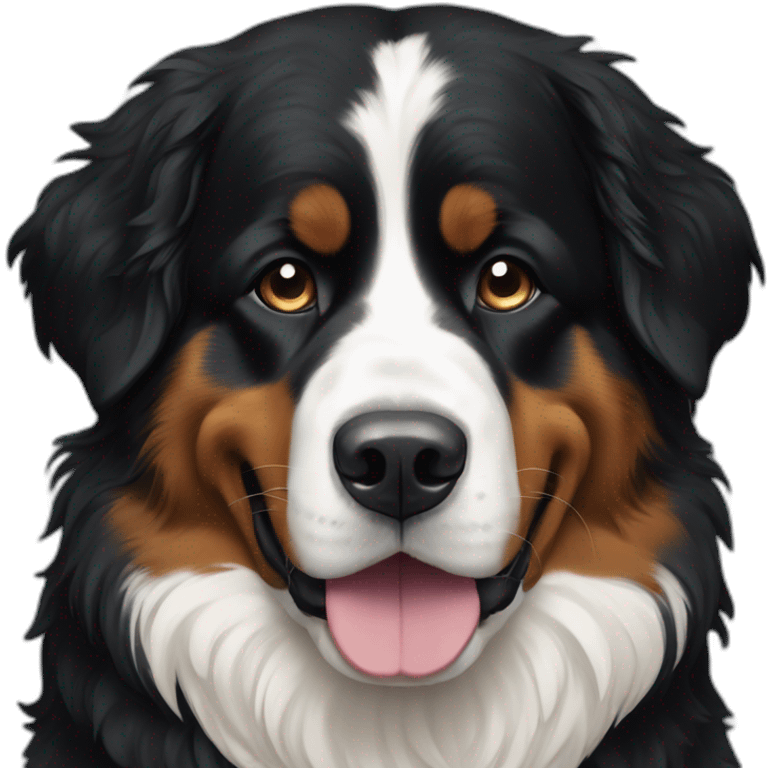 Bernese Mountain with black instead of white emoji