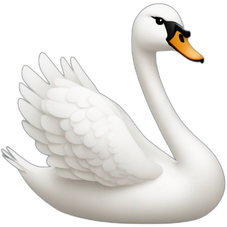 Cygne à la queue en spirale  emoji