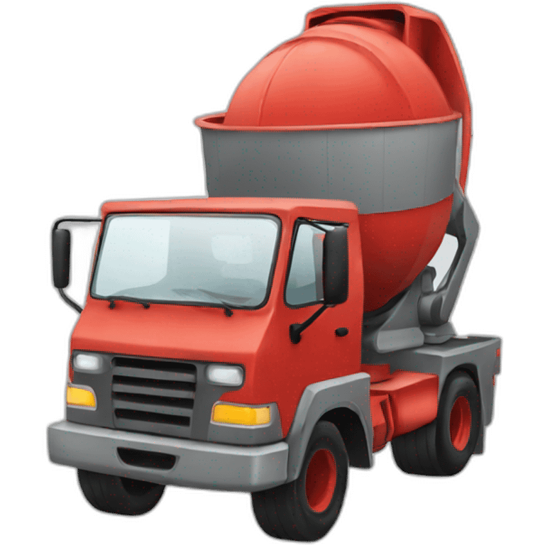 Red Concrete mixer emoji