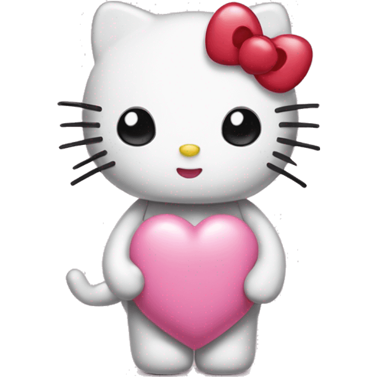 hello kitty with heart eyes emoji