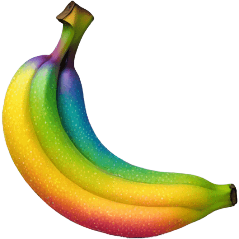 a fully rainbow banana emoji