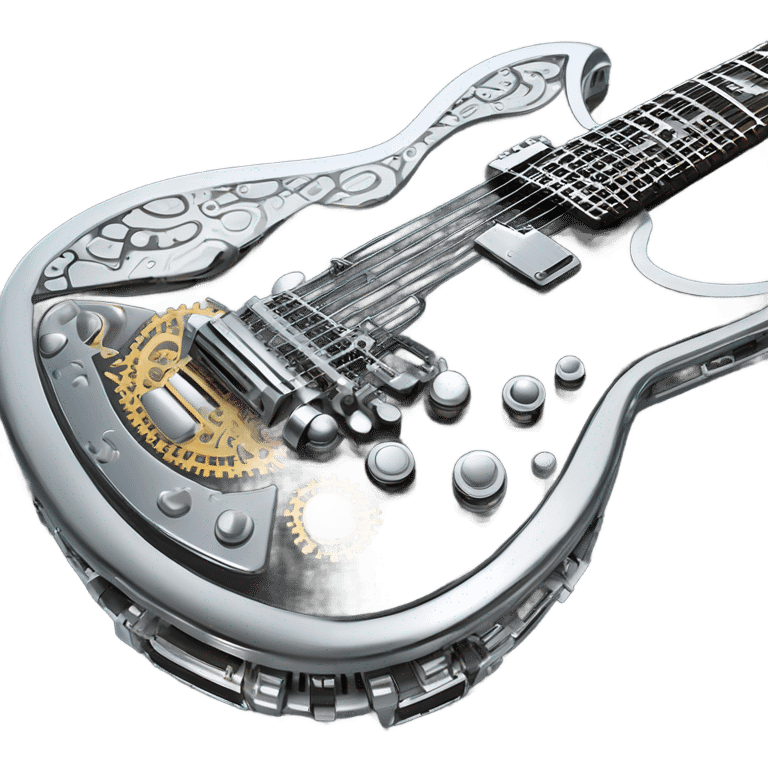 scifi mechanical guitar emoji