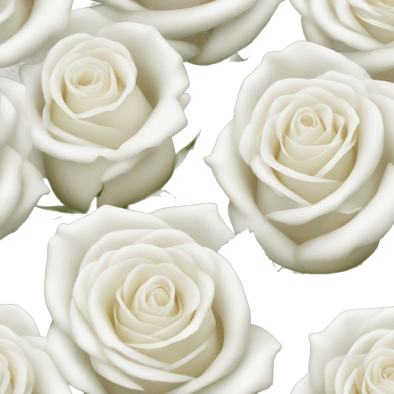 White roses emoji