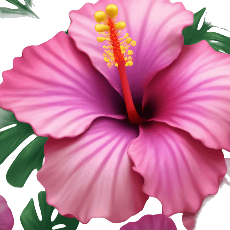 create a gradient hibiscus and make it look perfect and realistic  emoji