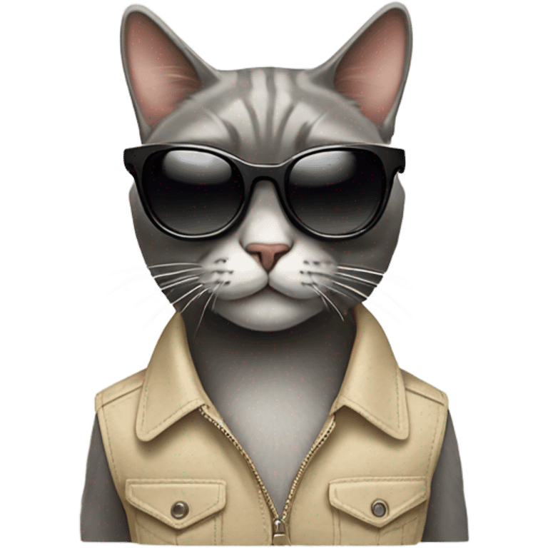 Cat with sunglasses emoji