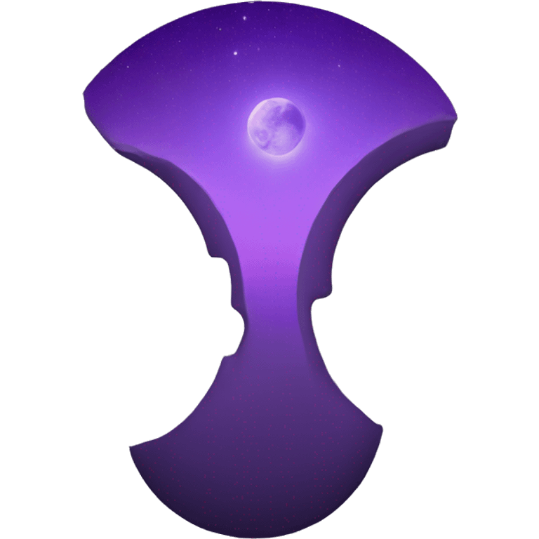 Purple moon emoji