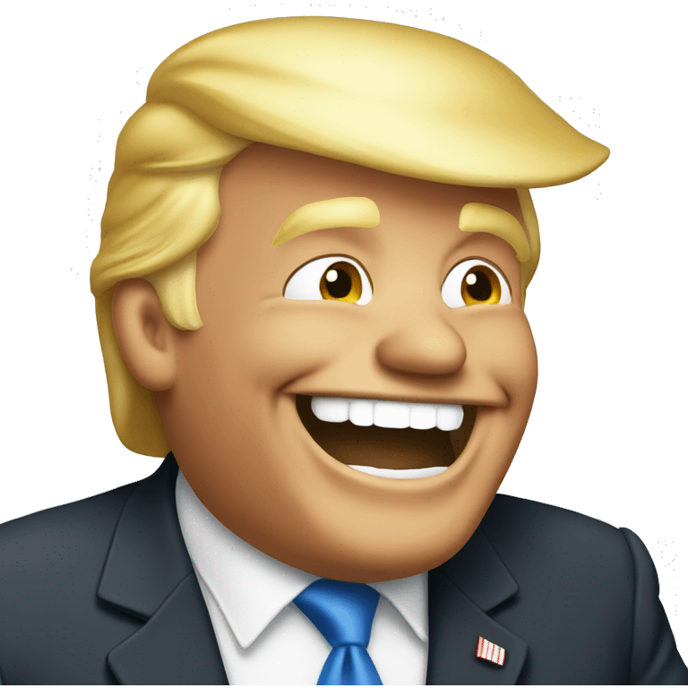 donald trump laughing  emoji