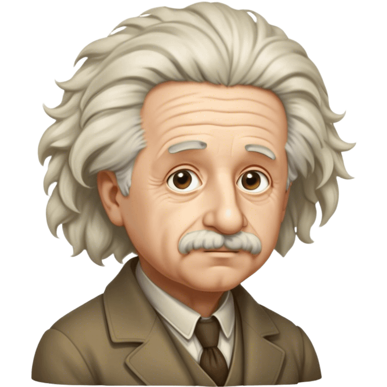 Cinematic Realistic portrait of Albert Einstein, shown as an iconic genius with wild, expressive hair and a gentle, contemplative expression, rendered in detailed period clothing with warm, intellectual lighting emoji