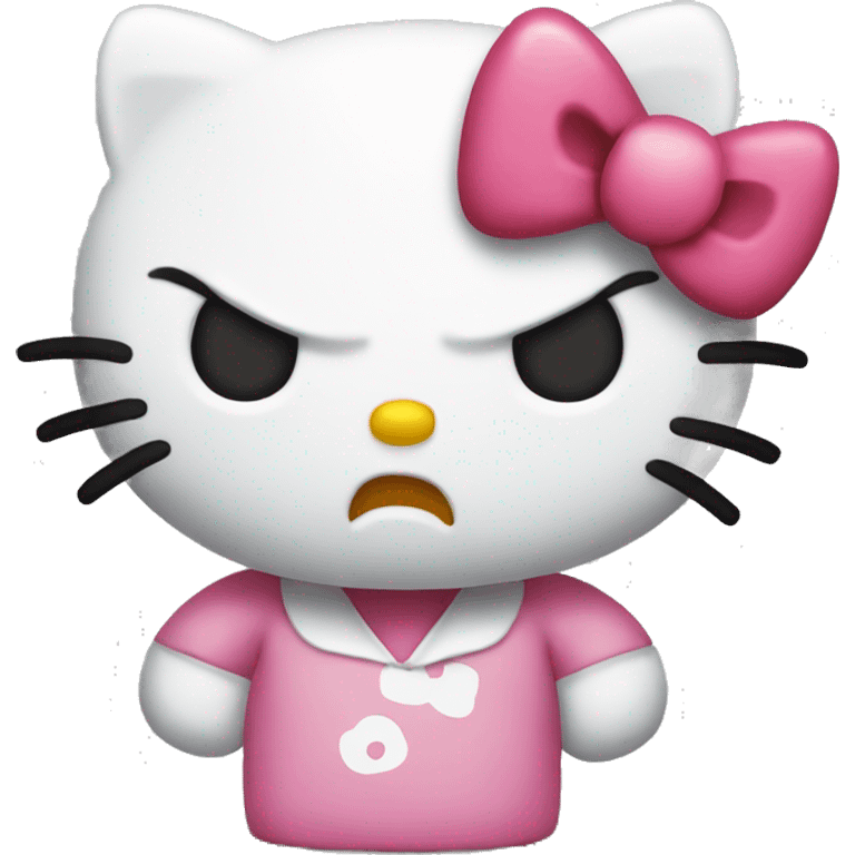 Angry Hello kitty emoji