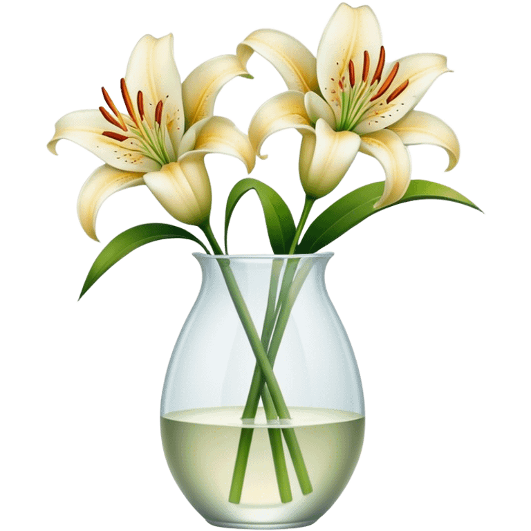 Lilies in vase  emoji