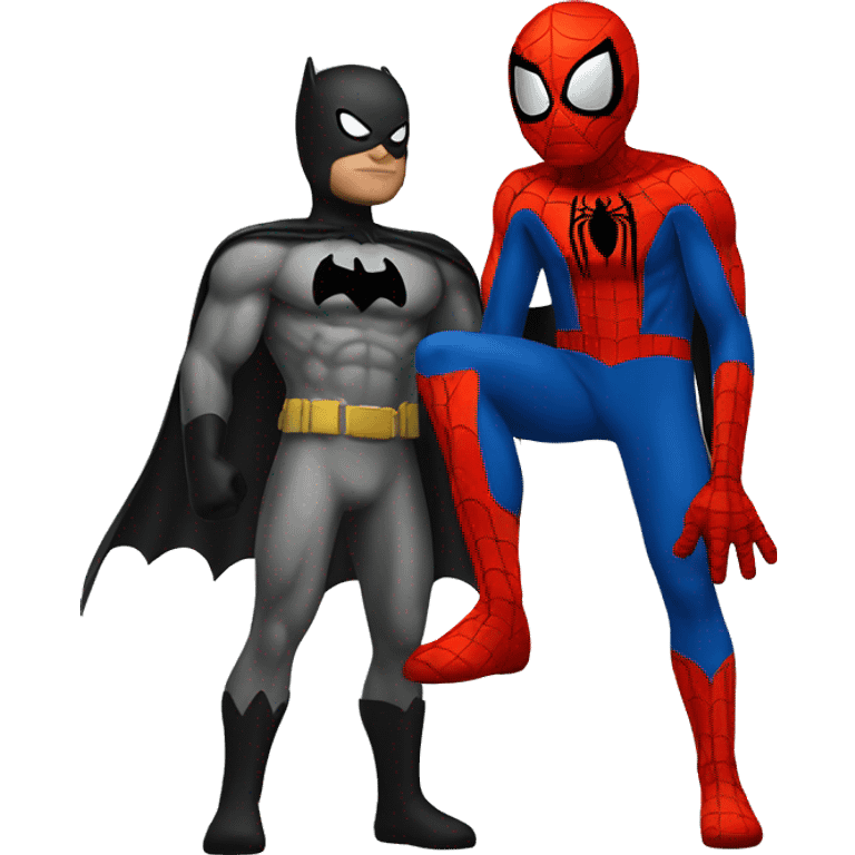 spiderman and batman emoji