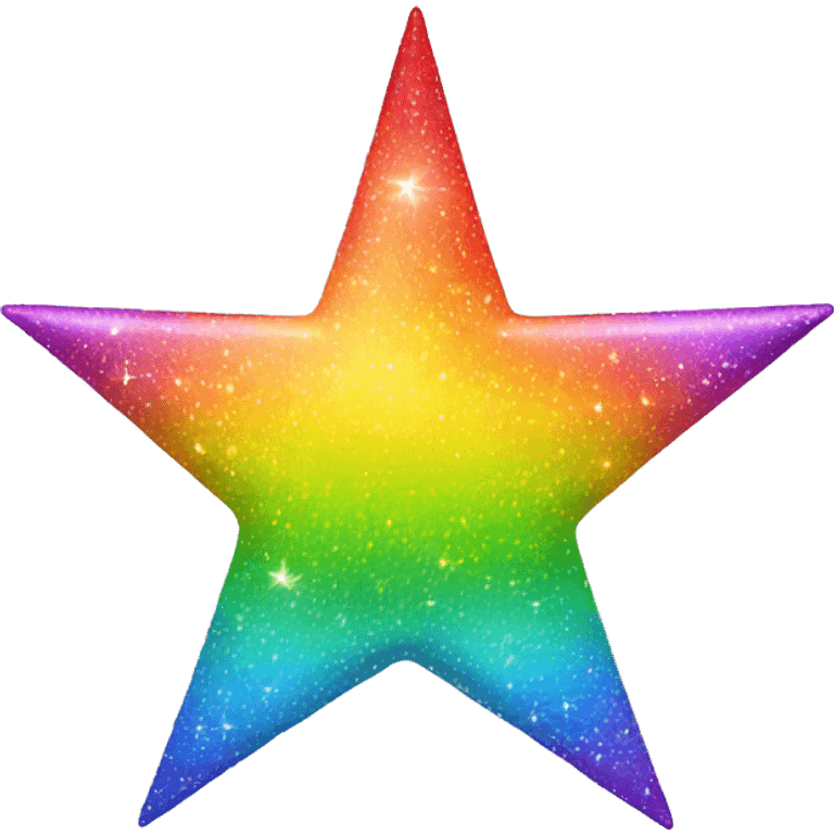 rainbow star, sparkle  emoji