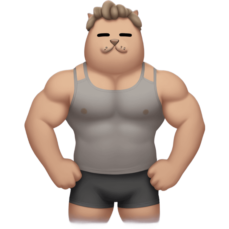 Bodybuilder Pusheen  emoji