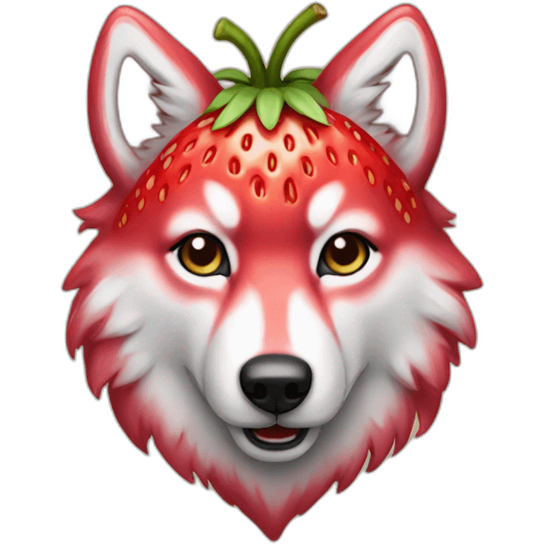 strawberry wolf emoji