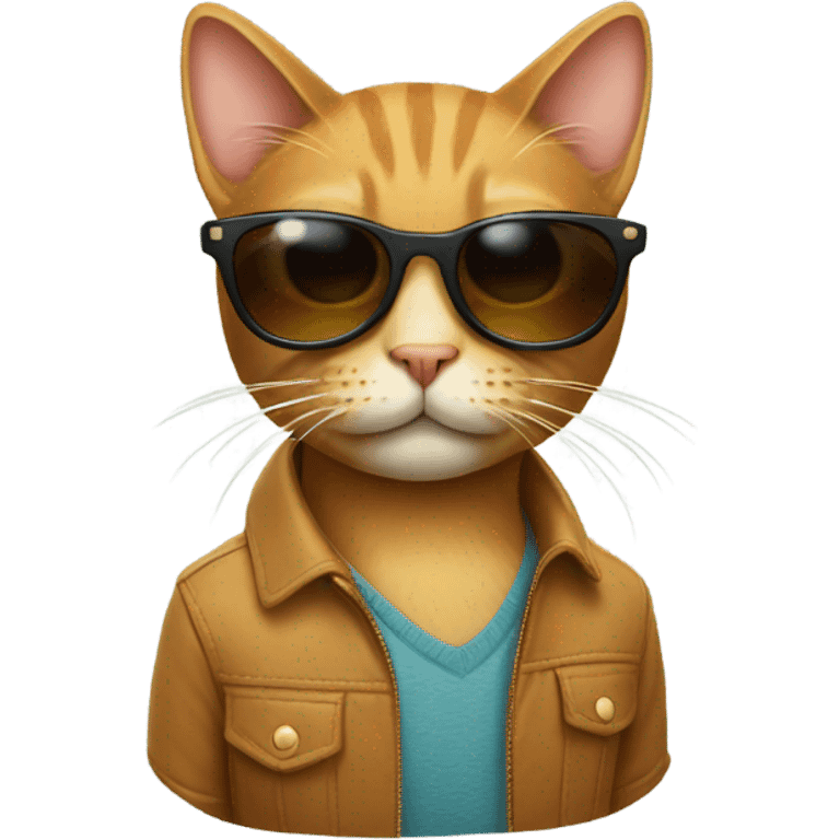 Cat with sunglasses emoji