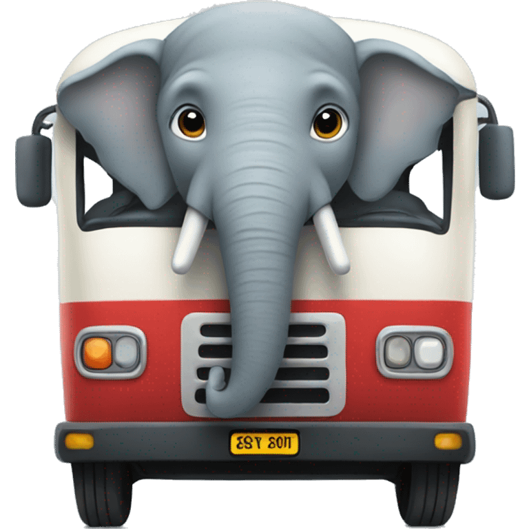 Elephant in a bus emoji