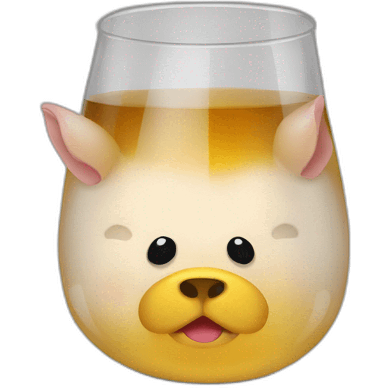 un puerco sirviendo licor emoji