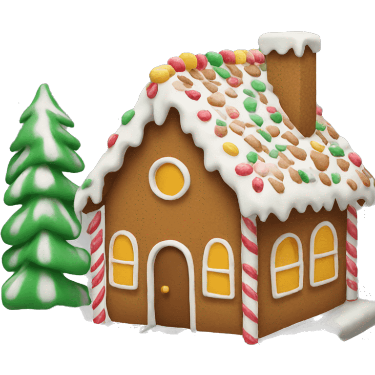 Gingerbread house emoji