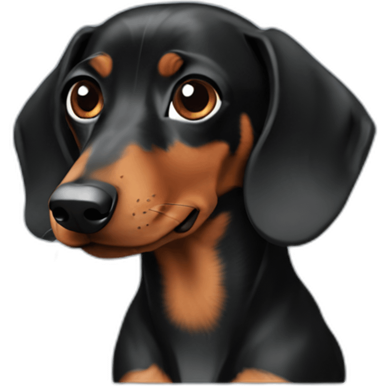 black-dachshund emoji