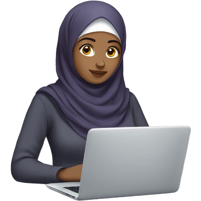 hijabi with laptop emoji