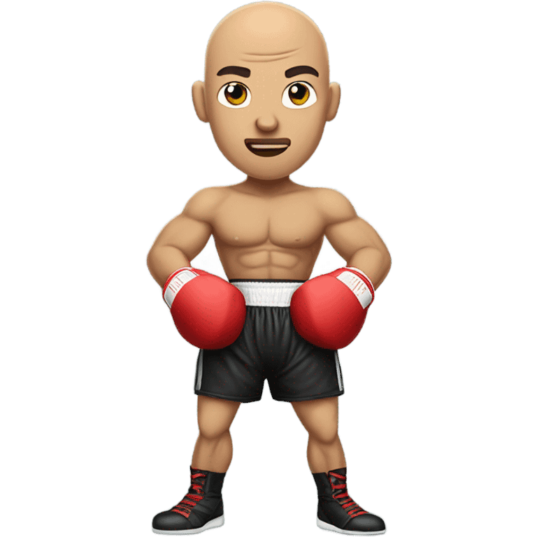 Bald headed boxer emoji