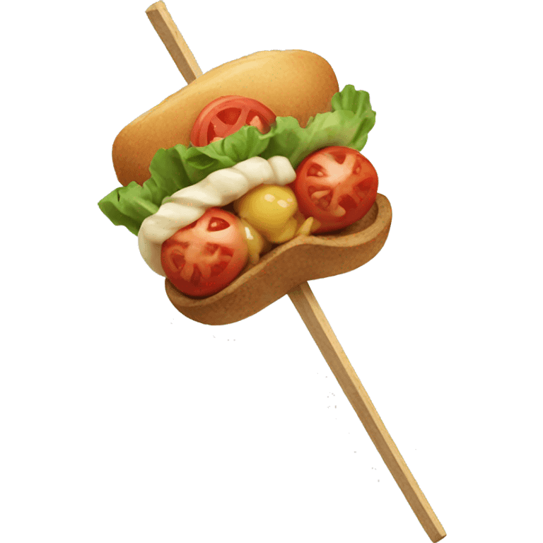 A skewer with food  emoji