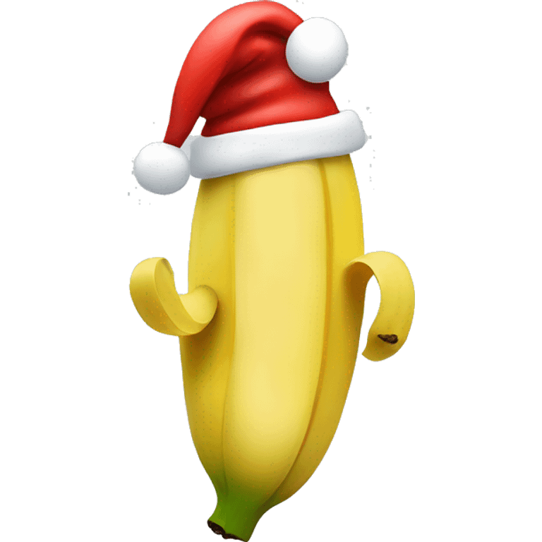 Banana wearing a Santa hat emoji