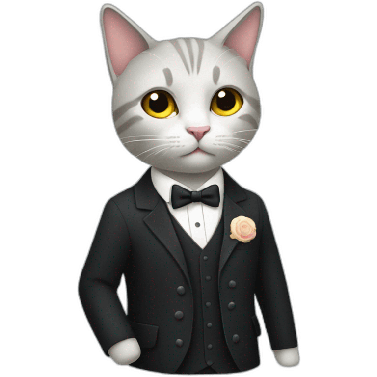 Un chat en robe de soirée emoji