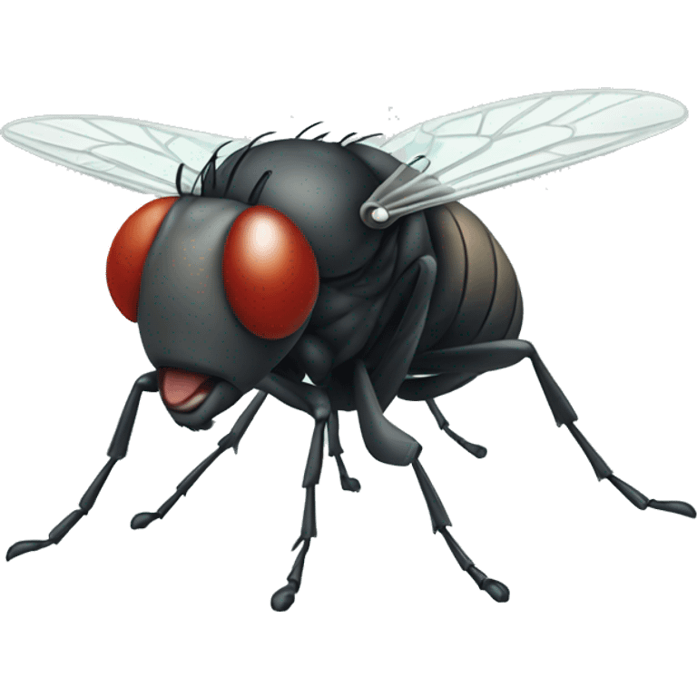 a fly, rubbing its hand emoji