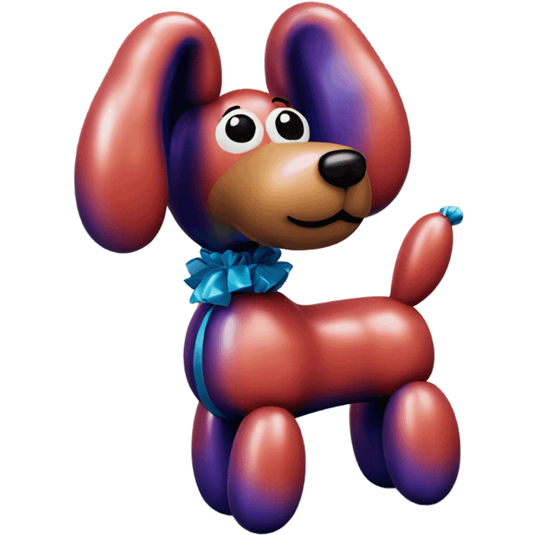 classic balloon dog made from a balloon emoji