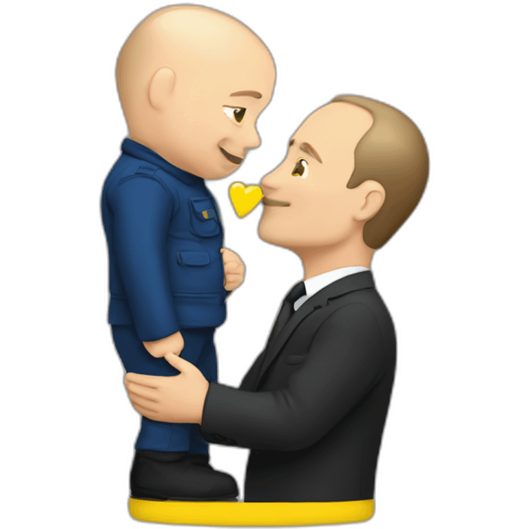 Putin kissing zelensky emoji