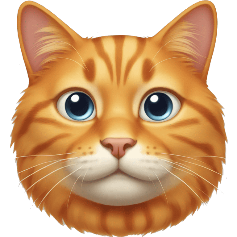 Orange cat with a round cute face emoji