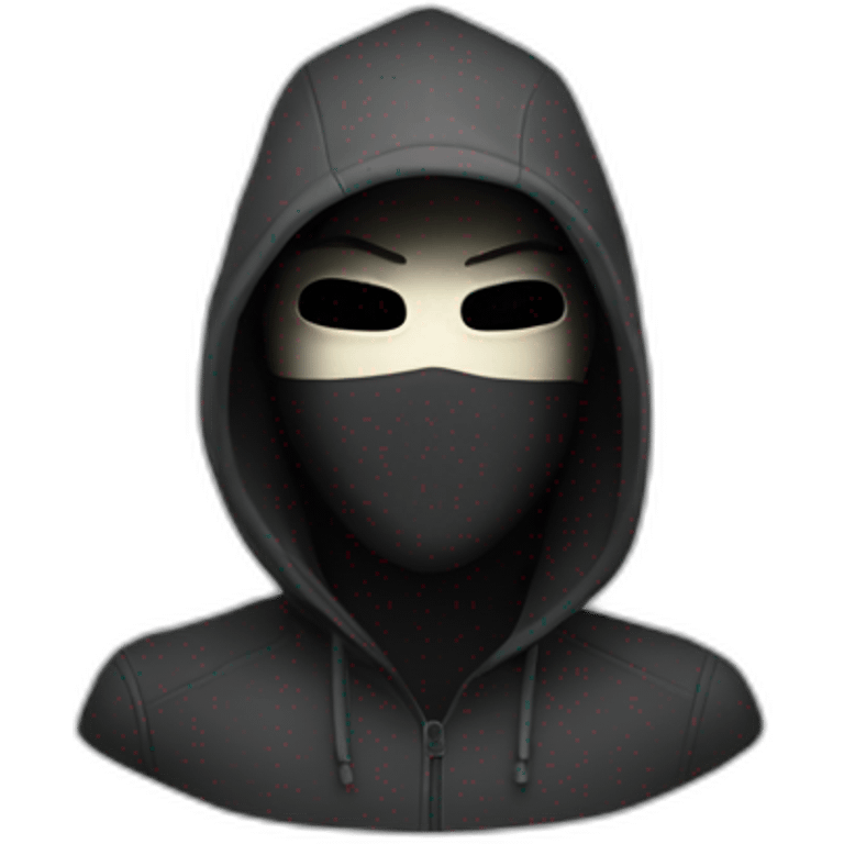 hacker with anonymous mask emoji