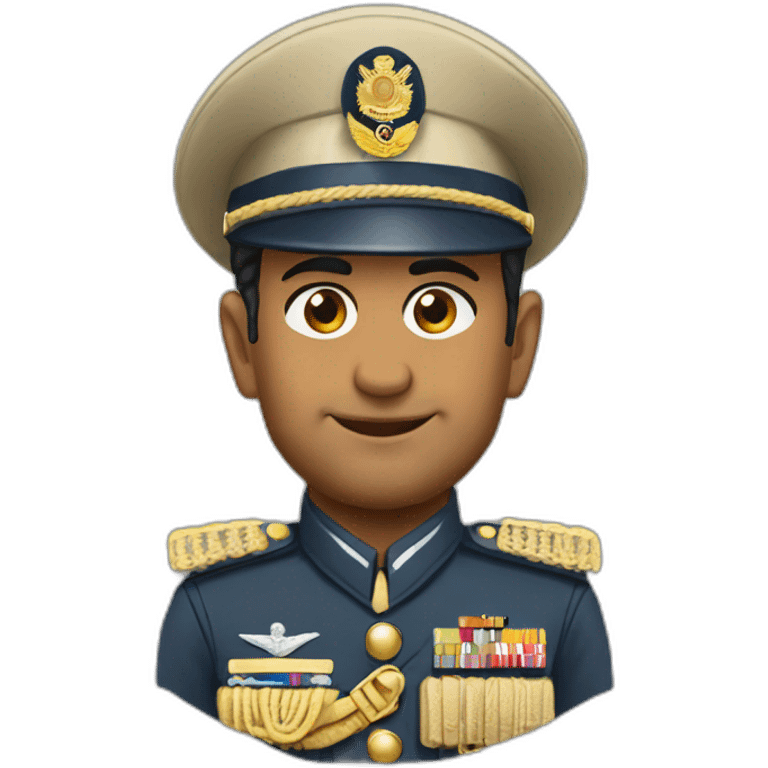 Dhoni as a military officer emoji