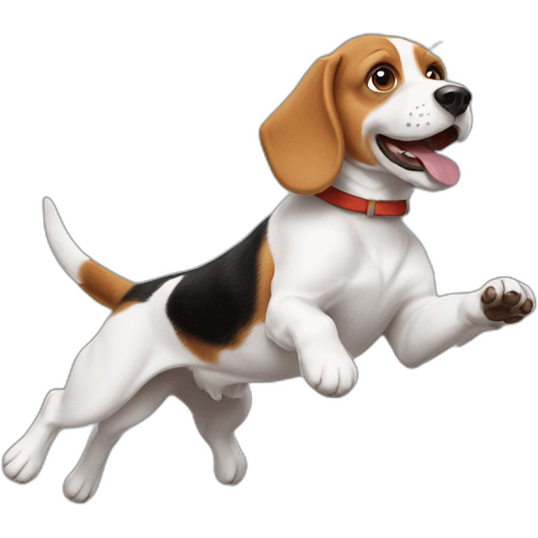 Jumping beagle emoji