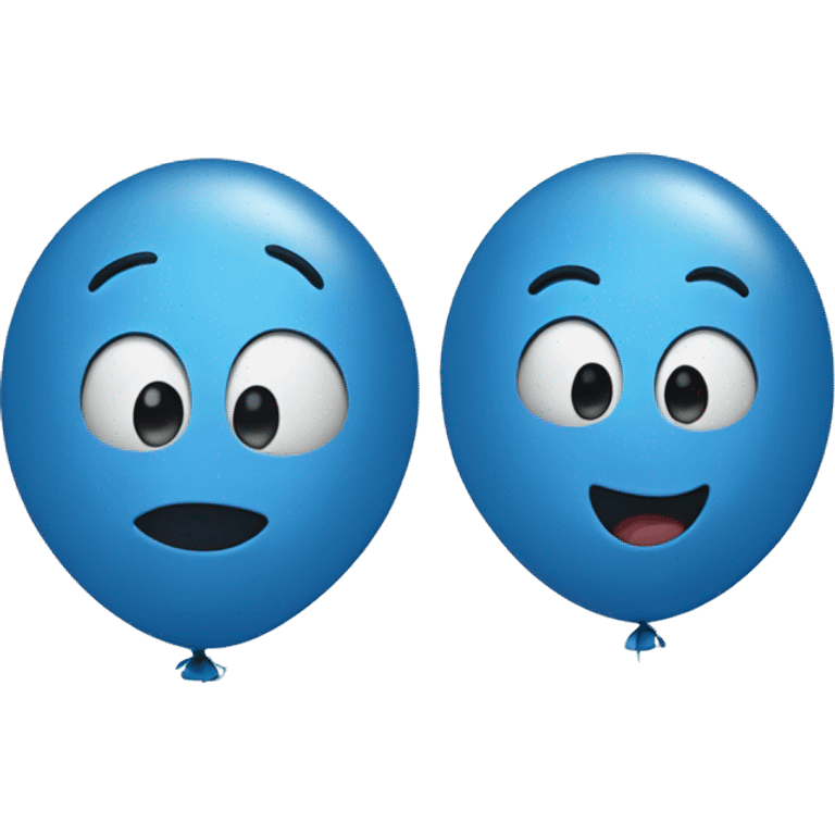 two blue balloons emoji