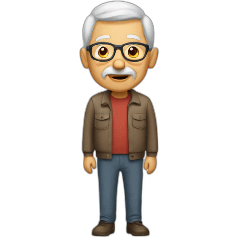 Abuelo con nlña emoji