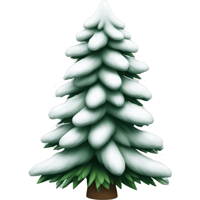  actual white fir christmas tree isolated.  emoji