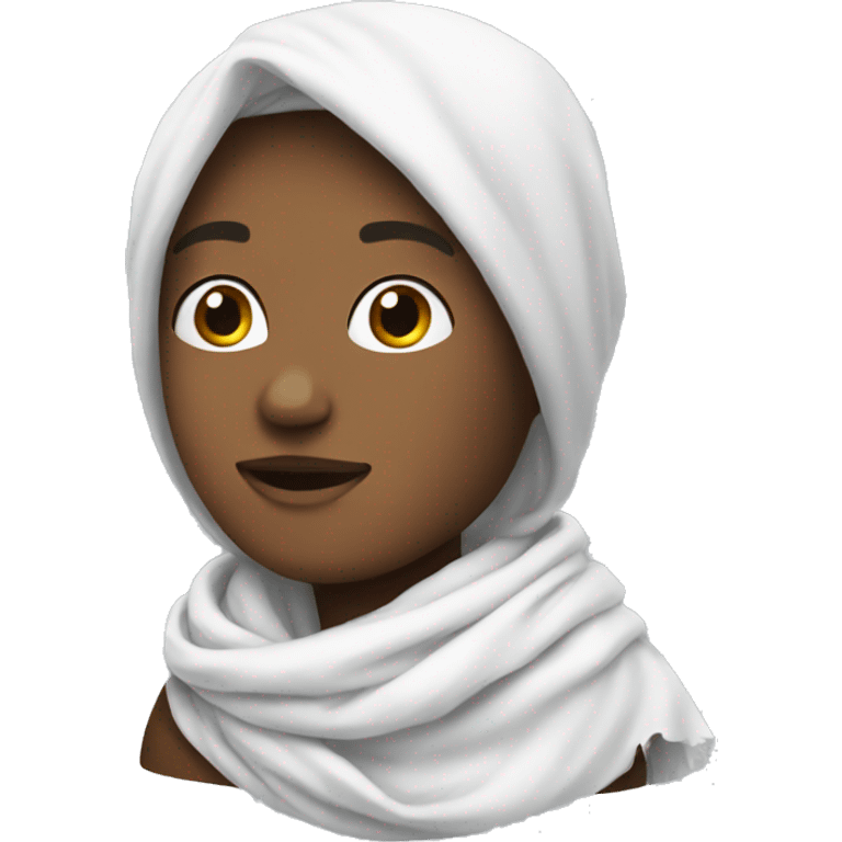 White scarf  emoji