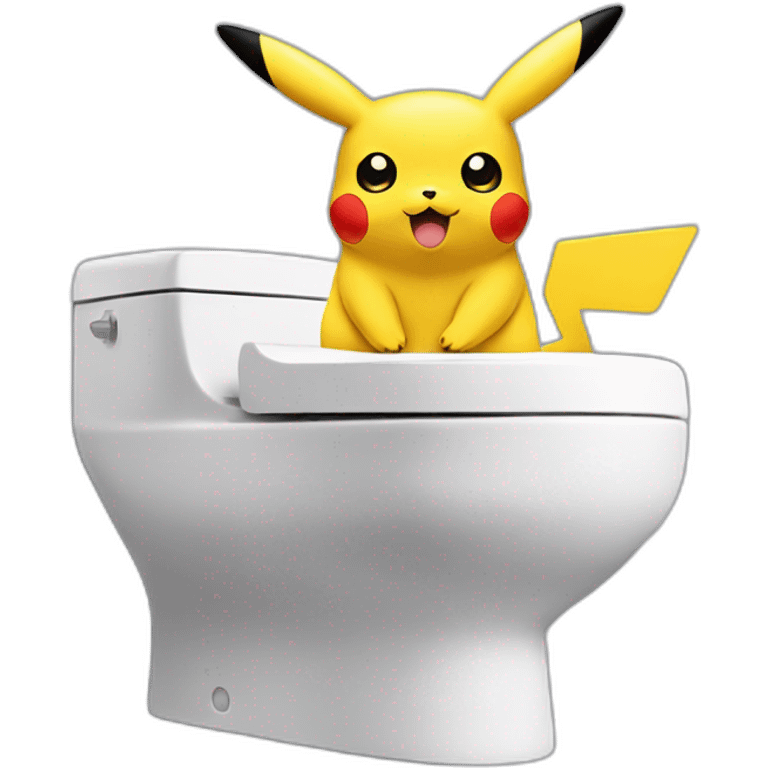 Pikachu qui est au toilettes emoji