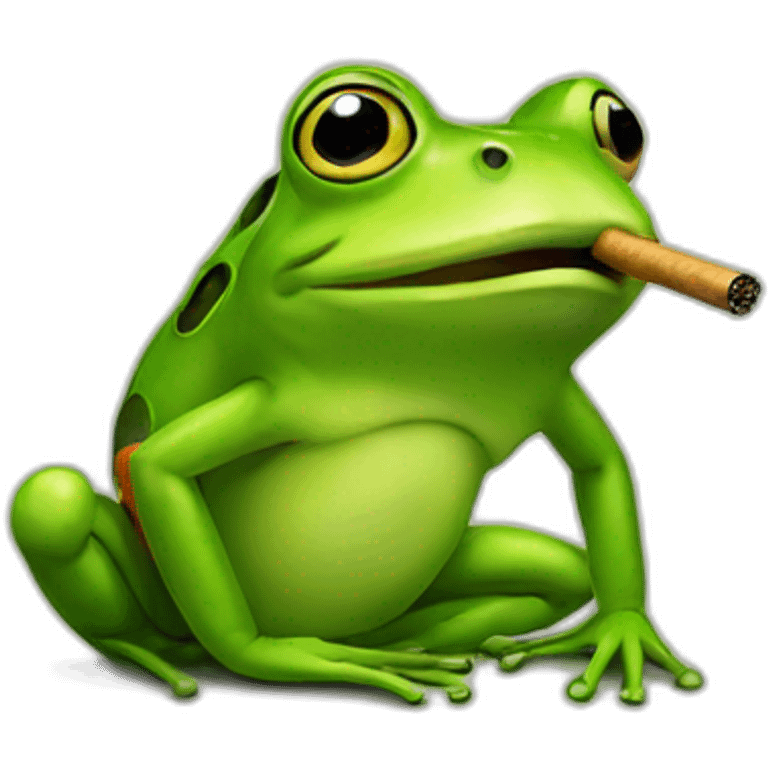 frog smoking emoji