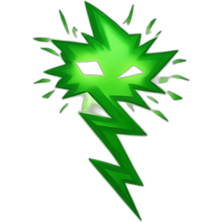 green lightning emoji