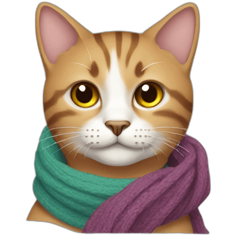 Cat with scarf emoji