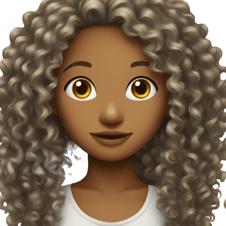 Curly hair girl  emoji