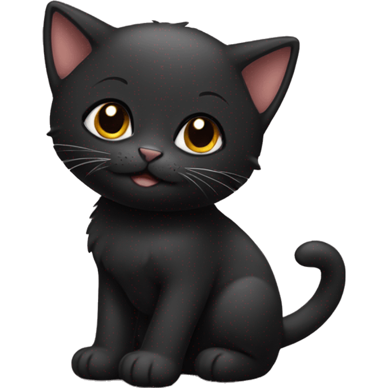 Black cute kitty  emoji