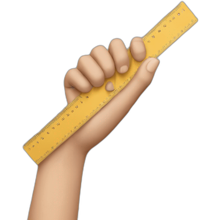 hand holding ruler emoji