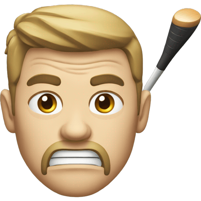 angry man throwing golf club emoji