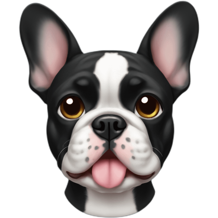 Black French bulldog emoji