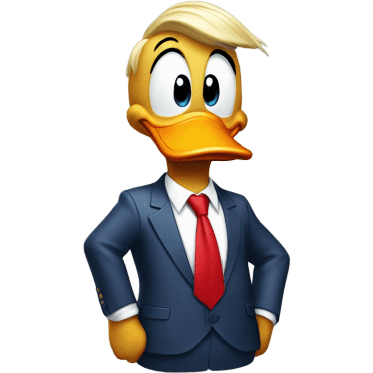 Donald Duck as Donald trump emoji